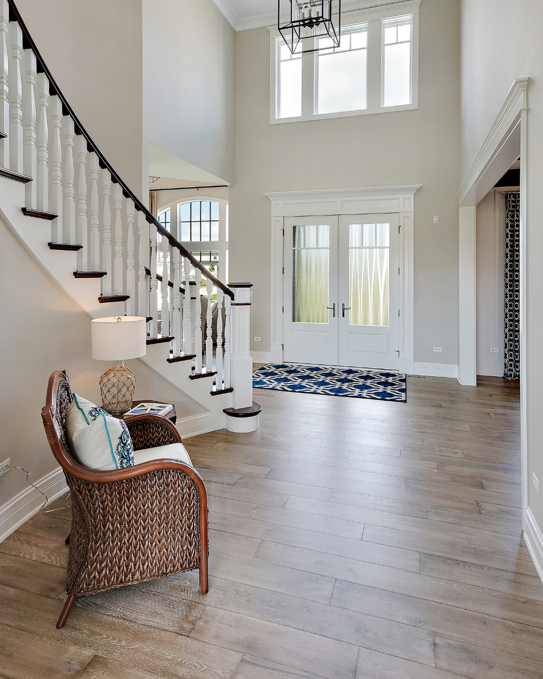 Wood-look luxury vinyl plank flooring installed in a modern Tampa Bay home