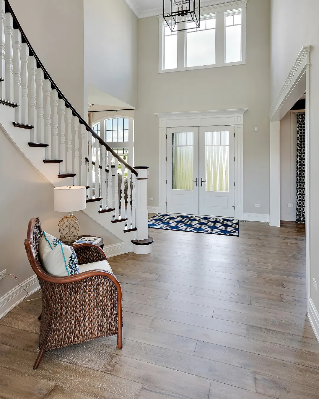 Wood-look luxury vinyl plank flooring installed in a modern Tampa Bay home