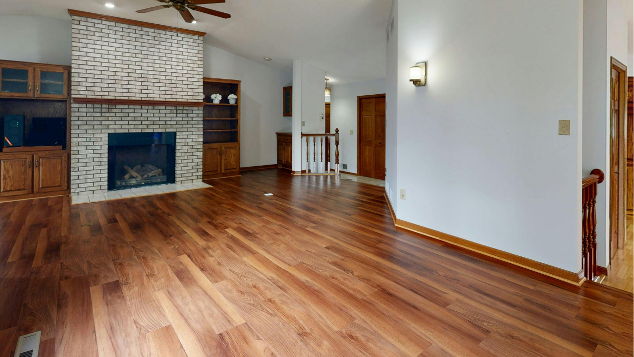 Luxury vinyl plank flooring in a Florida living room