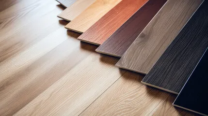 Luxury vinyl plank sample boards from our in-home design kit
